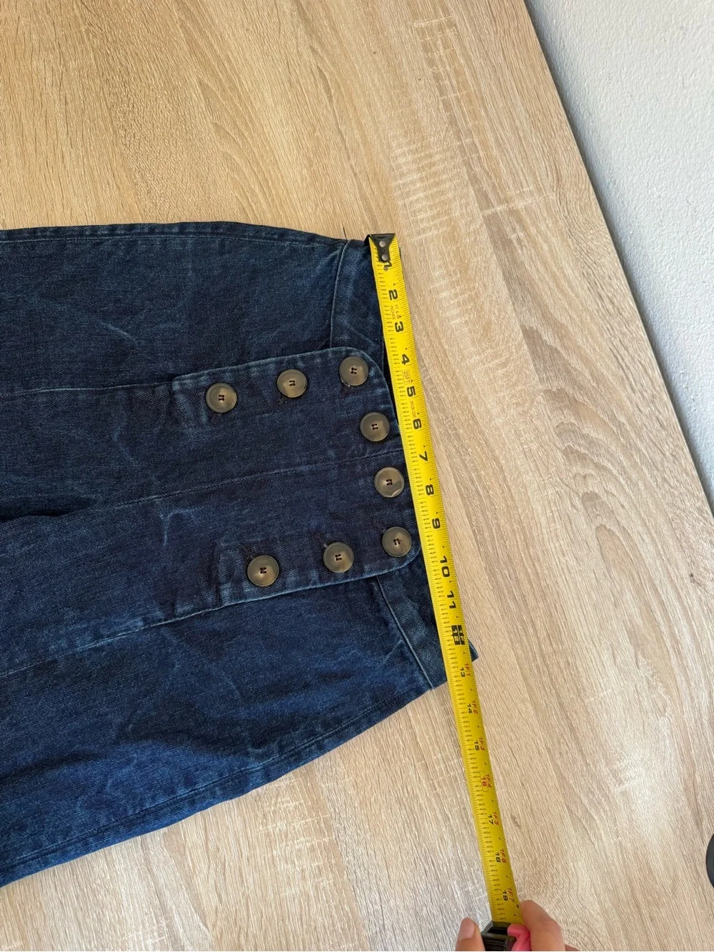 Sézane Le Parisien Jeans High Rise Sailor Wide Leg Dark Wash Denin Sz 36/4